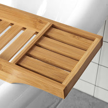 Load image into Gallery viewer, Bamboo Bath Caddy, Tray,Organiser Natural
