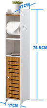 Load image into Gallery viewer, Toilet Paper Roll Holder for Bathroom with roller (Bamboo, 76cm)
