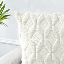 Load image into Gallery viewer, 2 Pack Decorative Boho Throw Pillow Covers 45 x 45 cm (White)

