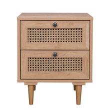Load image into Gallery viewer, Natura Rattan Bedside Table With 2 Drawers
