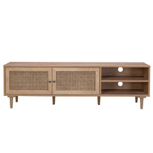 Load image into Gallery viewer, Natura Rattan TV Stand Entertainment Unit With 2 Doors &amp; Shelves

