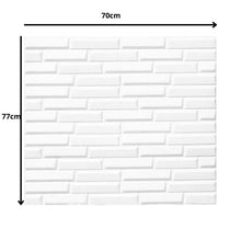 Load image into Gallery viewer, 10PCS 3D Foam White Slope Self Adhesive Home Wallpaper Panels 70 x 77cm
