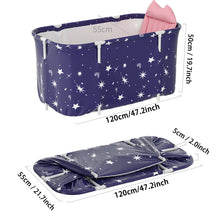 Load image into Gallery viewer, 120CM Large Bath Sauna Adult Folding Bathtub Barrel SPA Household Tub Family
