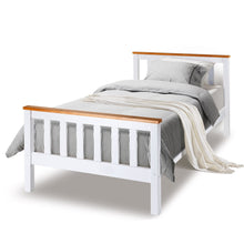 Load image into Gallery viewer, Kingston Slumber Single Wooden Bed Frame Base White Timber Kids Adults Modern Bedroom Furniture
