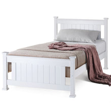 Load image into Gallery viewer, Kingston Slumber Single Wooden Bed Frame Base White Pine Adult Bedroom Furniture Timber Slat
