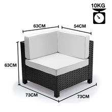Load image into Gallery viewer, LONDON RATTAN 1pc Sofa Outdoor Furniture Setting -Corner Garden Lounge Chair
