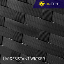 Load image into Gallery viewer, London Rattan Ottoman Outdoor Wicker Furniture Sofa Garden Lounge Foot Stool
