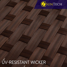 Load image into Gallery viewer, LONDON RATTAN Ottoman Outdoor Wicker Furniture Garden Sofa Lounge Foot Stool
