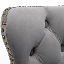 Load image into Gallery viewer, 4x Height Adjustable Swivel Bar Stool Velvet Nailhead Barstool with Footrest
