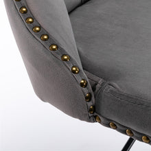 Load image into Gallery viewer, 4x Height Adjustable Swivel Bar Stool Velvet Nailhead Barstool with Footrest
