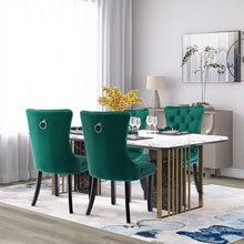 Load image into Gallery viewer, 6x Velvet Dining Chairs- Green
