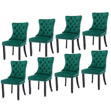 Load image into Gallery viewer, 8x Velvet Dining Chairs- Green
