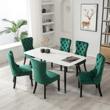 Load image into Gallery viewer, 8x Velvet Dining Chairs- Green
