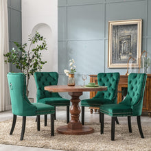 Load image into Gallery viewer, 8x Velvet Dining Chairs- Green
