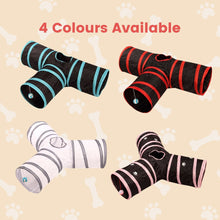 Load image into Gallery viewer, Floofi 4 Holes Cat Tunnel (Pink) - PT-CT-119-QQQ
