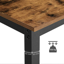Load image into Gallery viewer, VASAGLE Bar Table Industrial Kitchen Table Dining Table With Solid Metal Frame for Cocktails Bar Party Cellar Restaurant Living Room Wood Look LBT91X
