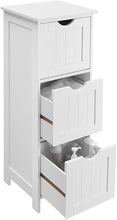 Load image into Gallery viewer, VASAGLE Floor Cabinet with 3 Drawers White BBC50WT
