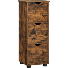 Load image into Gallery viewer, VASAGLE Bathroom Floor Cabinet 3 Drawers Rustic Brown BBK150X01
