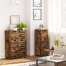 Load image into Gallery viewer, VASAGLE Bathroom Floor Cabinet 3 Drawers Rustic Brown BBK150X01
