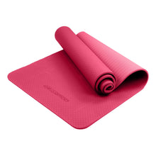 Load image into Gallery viewer, Powertrain Eco-friendly Dual Layer 6mm Yoga Mat | Pink | Non-slip Surface And Carry Strap For Ultimate Comfort And Portability
