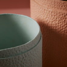 Load image into Gallery viewer, Tree Stripes Reef Design Pot in Almond Blue (Small)
