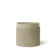 Load image into Gallery viewer, Tree Stripes Sand Coated Collar Pot in Sandshell (Large)
