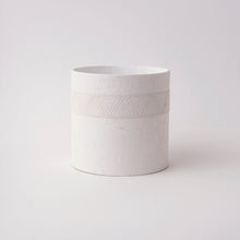 Load image into Gallery viewer, Tree Stripes Cylinder Pot Kilima - Chalk (Medium)

