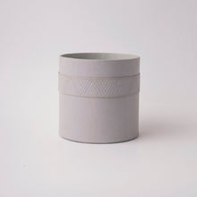 Load image into Gallery viewer, Tree Stripes Cylinder Pot Kilima - Light Grey (Medium)
