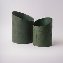 Load image into Gallery viewer, Tree Stripes Hi-Lo Pot Palms - Olive Green (Large)
