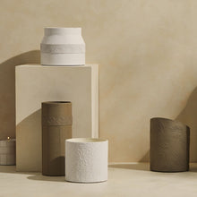 Load image into Gallery viewer, Tree Stripes Matki Pot Kilima - Chalk (Large)
