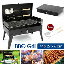 Load image into Gallery viewer, Folding Picnic Camping Charcoal BBQ Grill Adjustable Height Portable Garden Barbecue Grill Broiler Outdoor Cooking Tool
