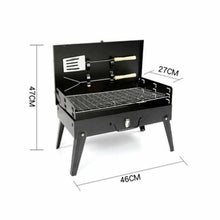 Load image into Gallery viewer, Folding Picnic Camping Charcoal BBQ Grill Adjustable Height Portable Garden Barbecue Grill Broiler Outdoor Cooking Tool
