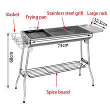 Load image into Gallery viewer, BBQ Grill Barbecue Set Charcoal Kabob Stove Portable Foldable Camping Picnic
