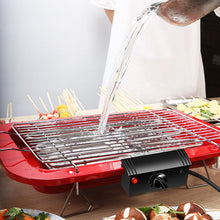Load image into Gallery viewer, Portable Electric BBQ Grill Teppanyaki Smokeless Barbeque Pan Hot Plate Table Red
