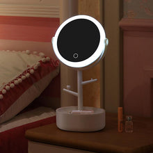 Load image into Gallery viewer, Ecoco Smart LED Light Cosmetic Makeup Mirror USB Touch Screen Home Desk Vanity 360° Pink
