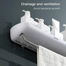 Load image into Gallery viewer, Bathroom Shelves Organizer Wall Mount Home Towel shelf Shampoo Rack With Towel Bar Storage Rack Bathroom Accessories Black
