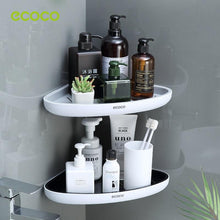 Load image into Gallery viewer, Ecoco Bathroom Corner Shower Shelf Corner Shower Caddy Shower Storage Organizer Wall Mounted for Bathroom, Kitchen, Toilet Grey
