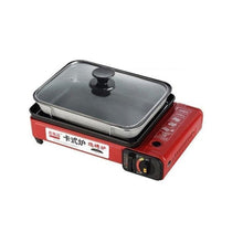 Load image into Gallery viewer, Portable Gas Stove Burner Butane BBQ Camping Gas Cooker With Non Stick Plate Orange
