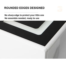 Load image into Gallery viewer, Smart Bedside Tables Side 3 Drawers Wireless Charging USB Left Hand Nightstand LED Light AU
