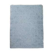 Load image into Gallery viewer, Premium Velour Diamond Design Jacquard Bath Towel (Blue)
