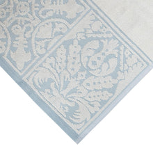 Load image into Gallery viewer, Premium Cotton Towel Jacquard White Blue Design
