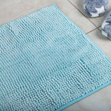 Load image into Gallery viewer, Microfiber Shower &amp; Bathroom Bath Mat Non Slip Soft Pile Design (Aqua)

