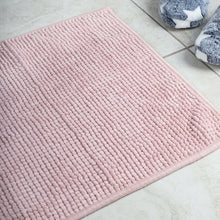Load image into Gallery viewer, Microfiber Shower &amp; Bathroom Bath Mat Non Slip Soft Pile Design (Pink)
