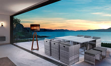 Load image into Gallery viewer, Bali 11 Piece Outdoor Dining Set - Grey

