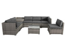 Load image into Gallery viewer, 8PCS Outdoor Furniture Modular Lounge Sofa Lizard - Grey
