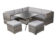 Load image into Gallery viewer, 8PC Outdoor Dining Set Wicker Table &amp; Chairs-Grey
