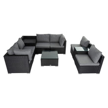 Load image into Gallery viewer, Modular Outdoor Lounge Set - 9pcs Sofa, Armchairs and Coffee Table
