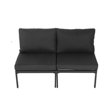 Load image into Gallery viewer, Outdoor 5 Piece Charcoal Grey Couch Set
