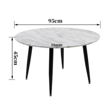 Load image into Gallery viewer, Minimalist Marble Effect Round Coffee Table
