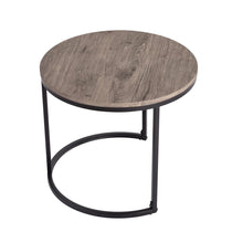 Load image into Gallery viewer, 2 Piece Nesting Coffee Tables Set Dark Grey
